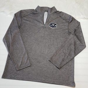 BSN Sports CV Central Valley Long Sleeve 1/4 Zip Performance Shirt Gray XL  Cent